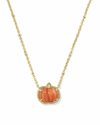 Kendra Scott Jewelry - Necklaces Pumpkin Gold Short Pendant Necklace Orange Banded Agate