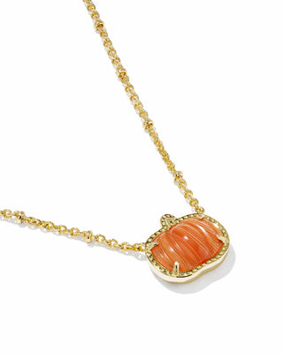 Kendra Scott Jewelry - Necklaces Pumpkin Gold Short Pendant Necklace Orange Banded Agate