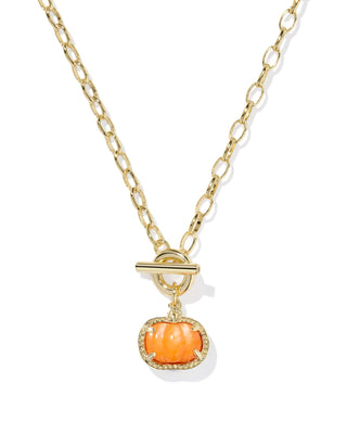 Kendra Scott Jewelry - Necklaces Pumpkin Short Pendant Gold Orange Mother Of Pearl