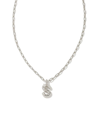 Kendra Scott Jewelry - Necklaces S Crystal Letter Pendant Necklace Silver