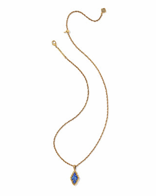 Kendra Scott Jewelry - Necklaces Sale Adeline Vintage Gold Short Pendant Necklace Blue Lapis