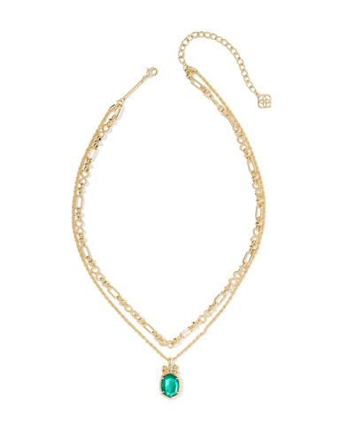 Kendra Scott Jewelry - Necklaces Sale Daphne Bow Gold Multi Strand Necklace Pine Illusion