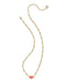 Kendra Scott Jewelry - Necklaces Sale Elisa Gold Papaya Iridescent Mother of Pearl Figaro Chain Short Pendant Necklace