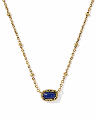 Kendra Scott Jewelry - Necklaces Sale Mini Elisa Vintage Gold Satellite Short Necklace Blue Lapis