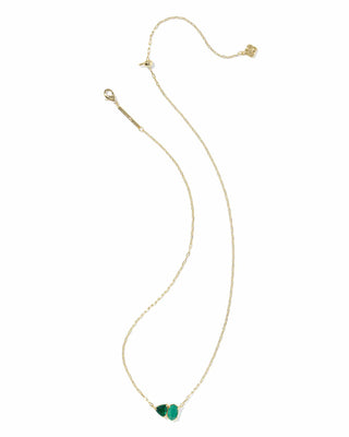Kendra Scott Jewelry - Necklaces Tatum Gold Short Pendant Necklace Green Mix