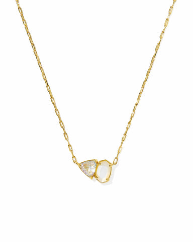 Kendra Scott Jewelry - Necklaces Tatum Gold Short Pendant Necklace Neutral Mix