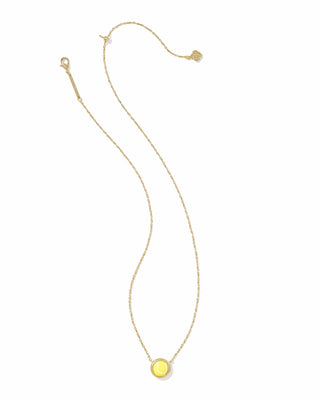 Kendra Scott Jewelry - Necklaces Tennis Gold Short Pendant Necklace Chartreuse Magnesite