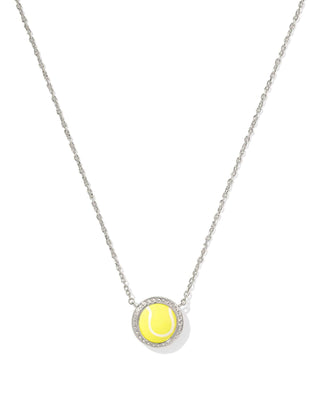 Kendra Scott Jewelry - Necklaces Tennis Silver Short Pendant Necklace Chartreuse Magnesite