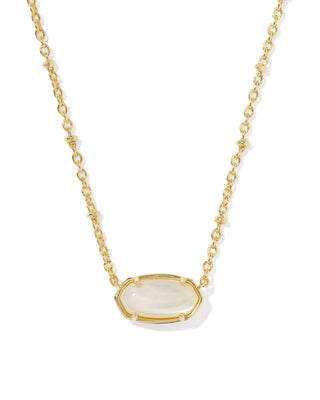 Kendra Scott Jewelry - Necklaces Tiger Striped Elisa Gold Short Pendant Natural MOP