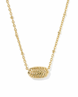 Kendra Scott Jewelry - Necklaces Tiger Striped Elisa Gold Short Pendant Natural MOP