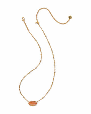 Kendra Scott Jewelry - Necklaces Tiger Striped Elisa Vintage Gold Short Pendant Orange Banded Agate
