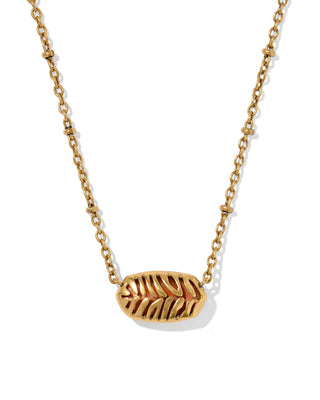 Kendra Scott Jewelry - Necklaces Tiger Striped Elisa Vintage Gold Short Pendant Orange Banded Agate