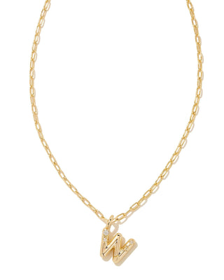 Kendra Scott Jewelry - Necklaces W Crystal Letter Pendant Necklace Gold
