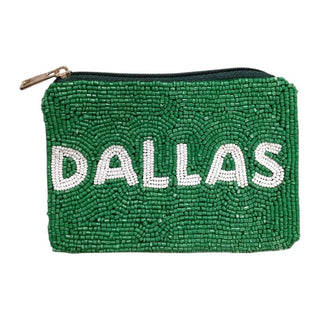 Kenze Penne, Inc. Accessories - Handbags Green Beaded Dallas Coin Purse