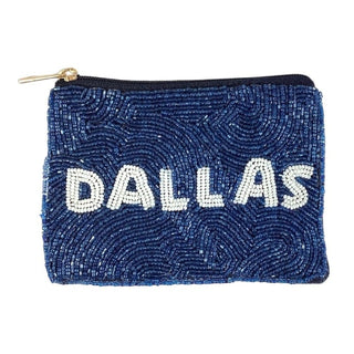 Kenze Penne, Inc. Accessories - Handbags Navy Beaded Dallas Coin Purse