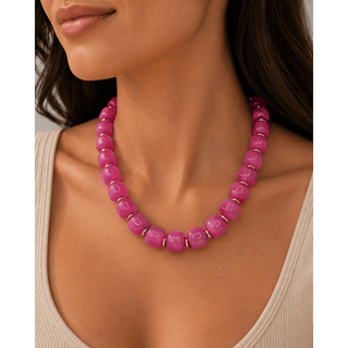 Kenze Penne, Inc. Jewelry - Necklaces Chunky Resin Necklace Hot Pink