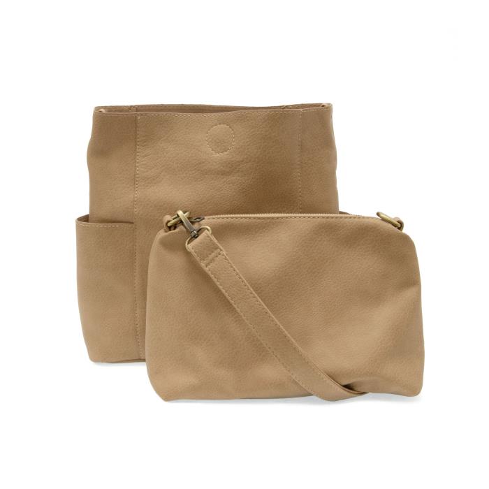Kayleigh Side Pocket Bucket Bag Tan