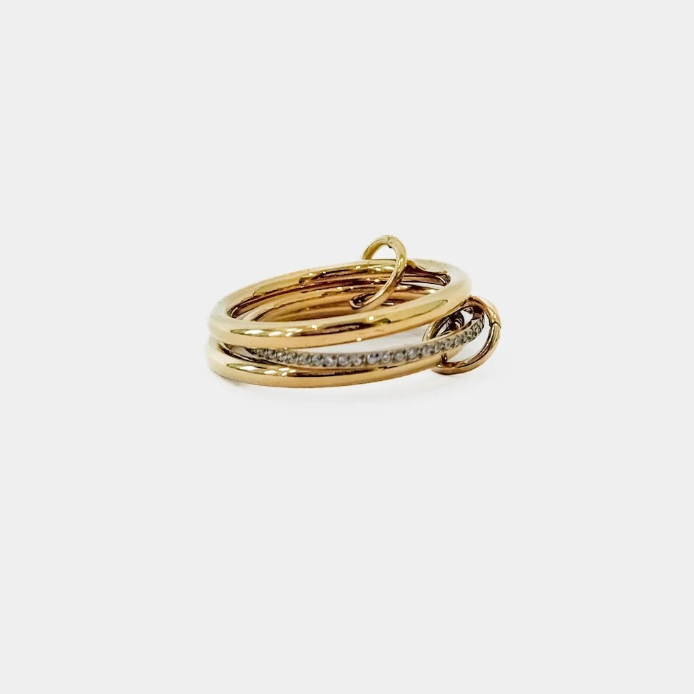 Layered in Diamonds Ring Gold