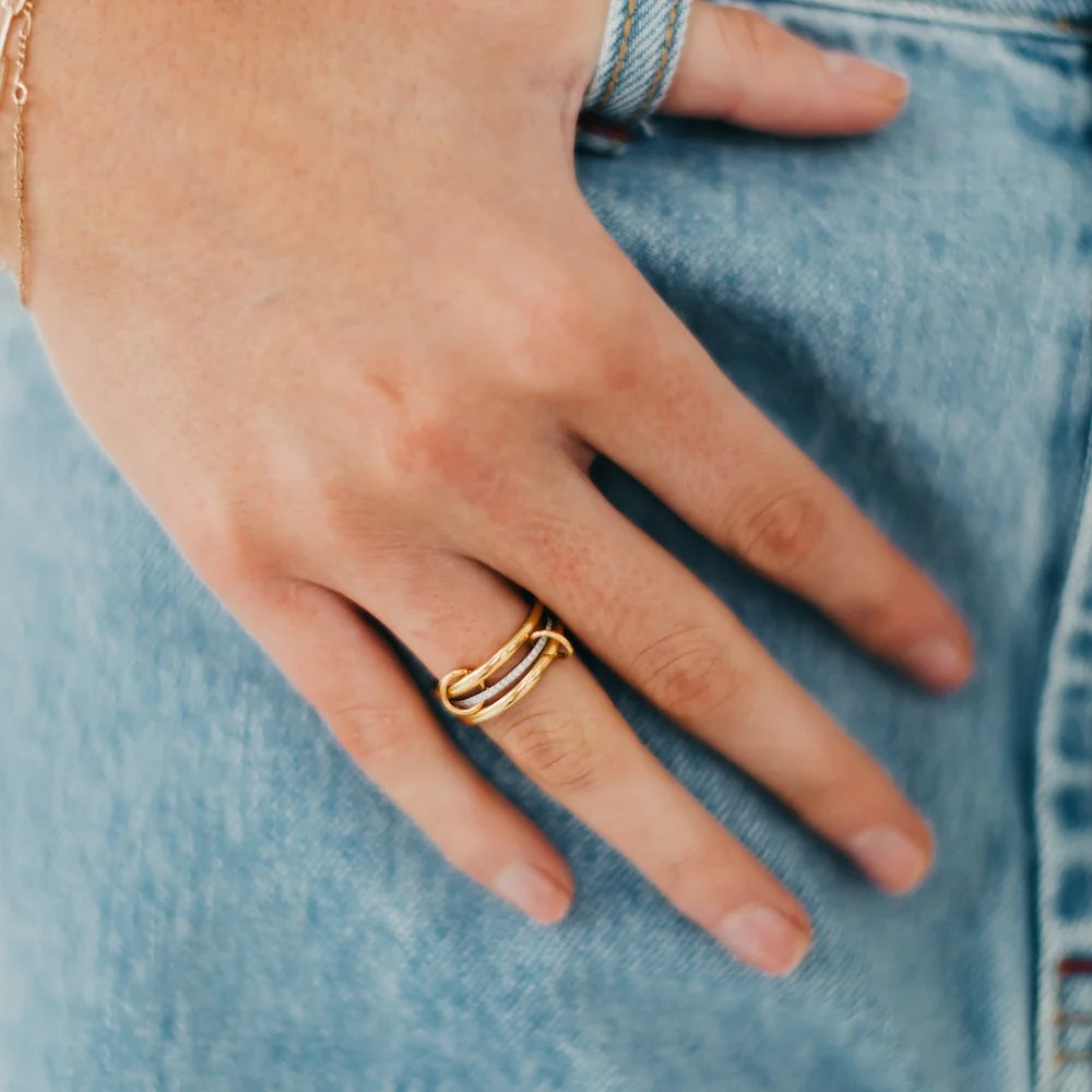 Layered in Diamonds Ring Two-Tone
