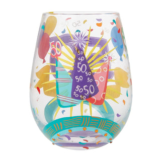Lolita Glasses Home - Drinkware Lolita Stemless Wine Glass 50th Birthday