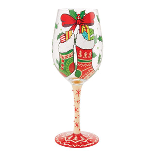 Lolita Glasses Home - Drinkware Stockings with Care Lolita Wine Glass