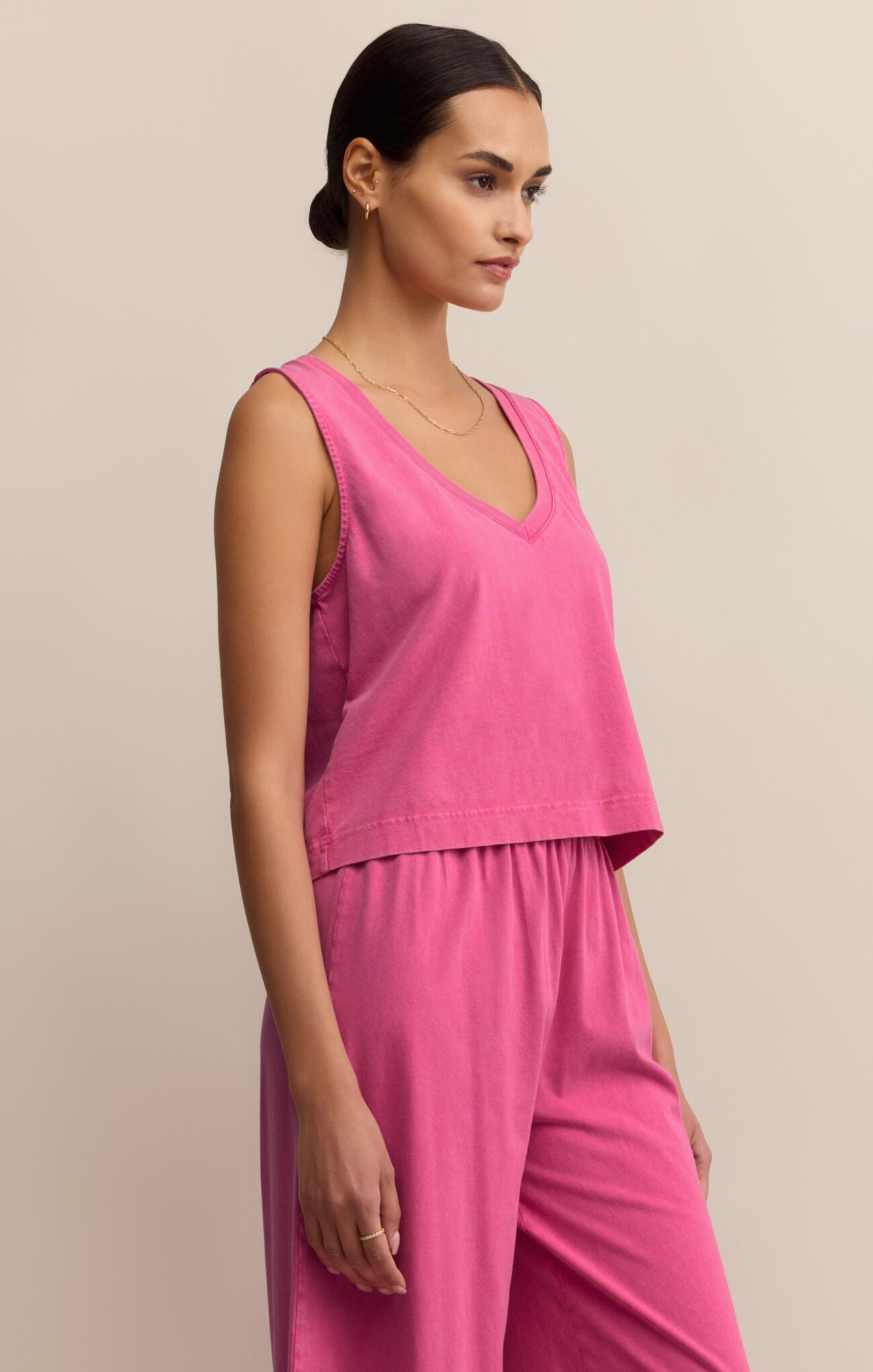Final Sale Sloane V-neck Tank Top Island Pink