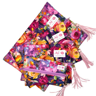 Makeup Junkie Bags Home - Travel Makeup Junkie Bags 4 sizes - Bed of Roses