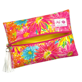 Makeup Junkie Bags Home - Travel Makeup Junkie Bags 4 sizes - Daisy Floral