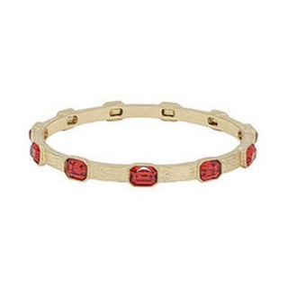 Meghan Browne Style Jewelry - Bracelets Hud Stretch Bracelet w/Ruby Crystals
