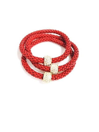 Meghan Browne Style Jewelry - Bracelets Jenny Crimson Snake Stretch Bracelets