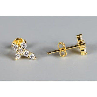 Meghan Browne Style Jewelry - Earrings Gold Thomas Cross Rhinestone Stud Earrings in Silver or Gold