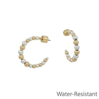 Meghan Browne Style Jewelry - Earrings Shade Two-Tone Hoop Earrings
