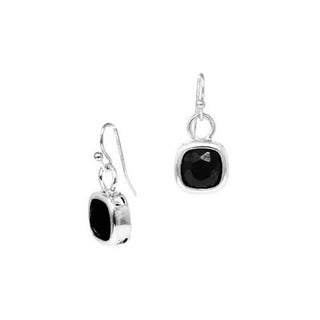 Meghan Browne Style Jewelry - Earrings Vedar Silver & Black Dangle Earrings