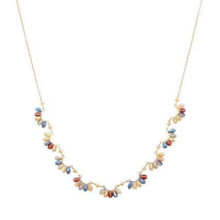 Meghan Browne Style Jewelry - Necklaces Eagle Gold Necklace w/Multi Color Crystal Clusters