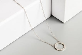 Meghan Browne Style Jewelry - Necklaces Silver Art Oval Necklace Silver or Gold
