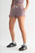 Mono b Loungewear- Sleepwear - Bottoms Brushed Hacci Lounge Shorts Dark Plum