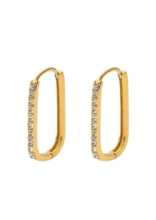 Moon Ryder accessories-earrings Sparkle 18K Gold Plated CZ Huggie Earrings