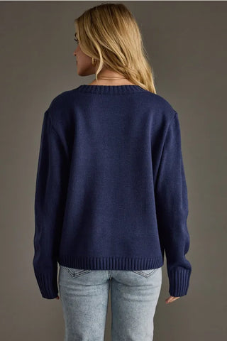 Panache Apparel Co Tops - Sweaters Sale Game Day Sweater Navy