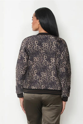 Paparazzi Outerwear - Jackets Reversible Print Panne Velvet Baseball Jacket