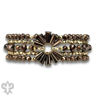 Pink Panache Jewelry - Bracelets Bronze Mixed Bead Bracelet Set