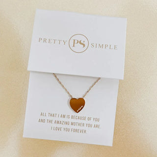 Pretty Simple Jewelry - Necklaces Gold Sweet Heart Gift Necklace Mama Gold or Silver