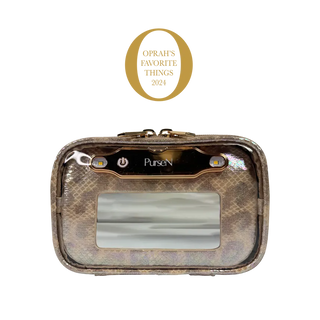 PurseN Home - Travel Lighted Mirror Case Glimmer Leopard