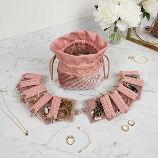 PurseN Home - Travel Ultra Jewelry Case Blush Velvet