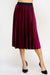 See And Be Seen Bottoms - Skirts Sm Final Sale Velvet Pleats Skirt Burgundy
