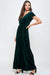 See And Be Seen Dresses Final Sale Velvet Short Sleeve Maxi Dress Forest