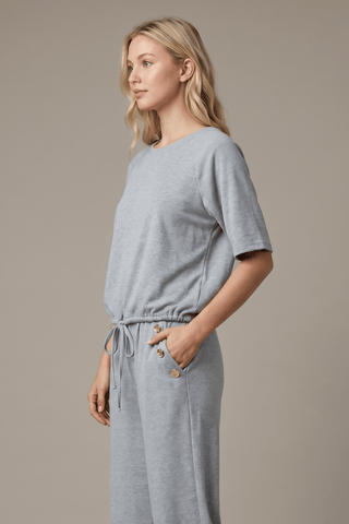 See And Be Seen Tops - Blouse Soft Knit Drawstring Hem Raglan Sleeve Top Relaxed