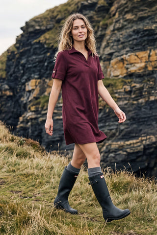 She + Sky Dresses Short Sleeve Faux Suede Mini Dress