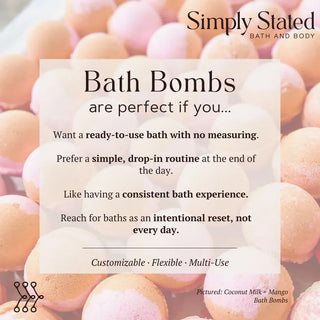 Simply Stated Bath & Body Home - Personal Care Coconut Milk + Mango Bath Bomb Single