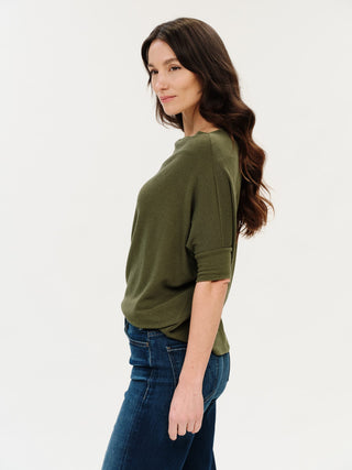 Six Fifty Clothing Tops - Blouse Anywhere Top Short Sleeve Cedar Green