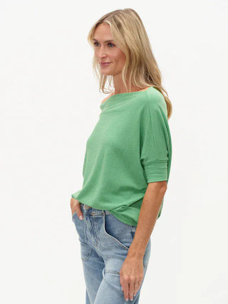 Six Fifty Clothing Tops - Blouse Anywhere Top Short Sleeve Kelly Green
